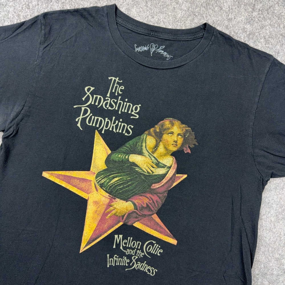 Smashing Pumpkins Shirt Mens Large Black Mellon Collie Infinite Sadness Band Tee